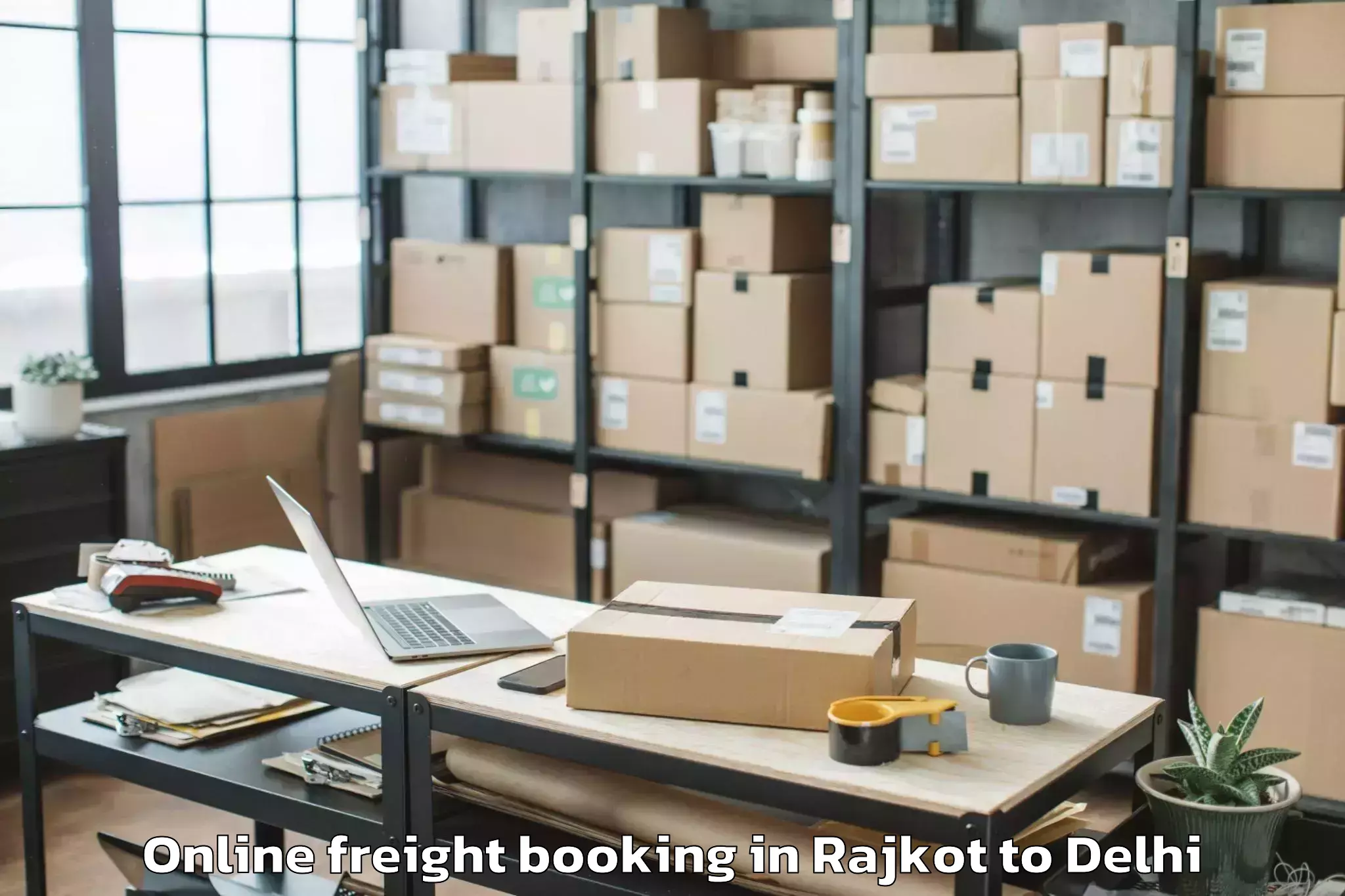 Professional Rajkot to City Centre Mall Dwarka Online Freight Booking